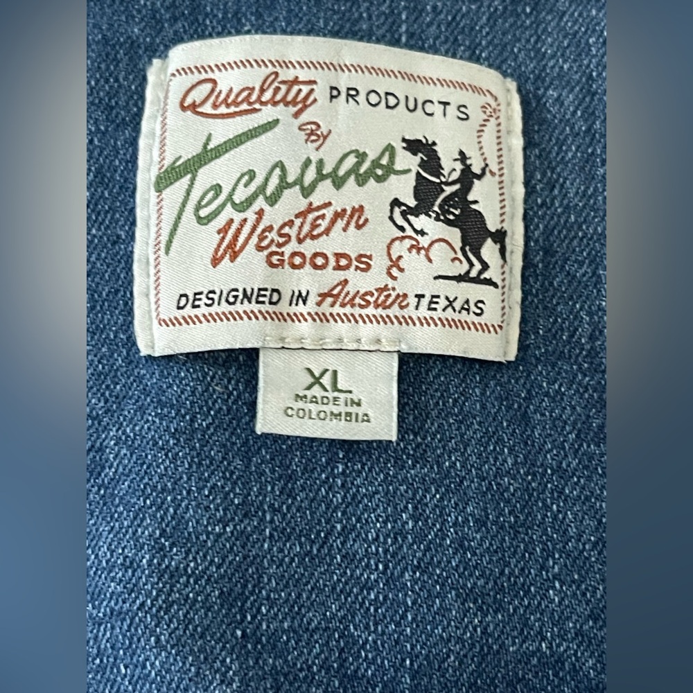 Tecovas Women's Denim Vest- XL - Picture 11 of 14